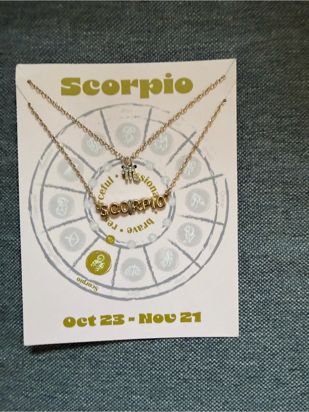 Zodiac Name Necklace - Gold Tone Women’s Jewelry